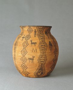 バスケット（オラ）、1890年頃（織り繊維） 作： American School